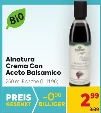 Billa Bio Alnatura Crema Con Aceto Balsamico 250 ml Angebot