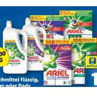 Lidl Waschmittel flüssig, Pulver oder Pods Lidl APP Preis Angebot