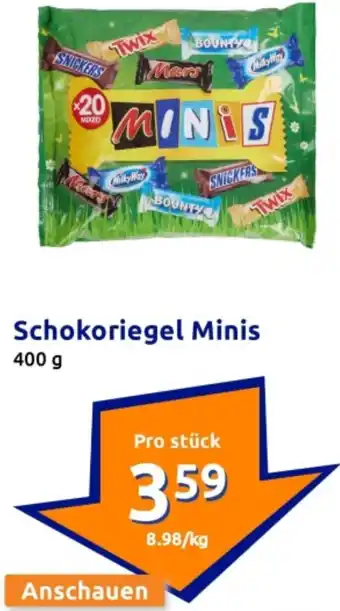 Action Schokoriegel Minis Angebot