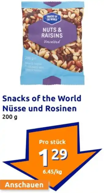 Action Snacks of the World Nüsse und Rosinen Angebot