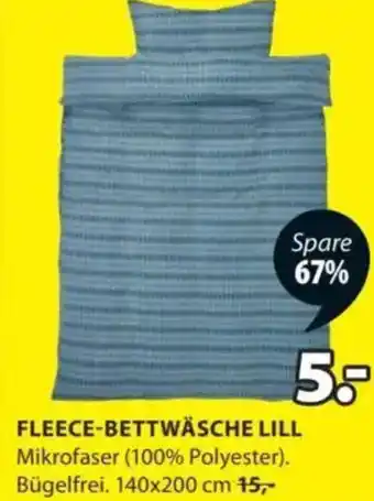 JYSK Fleece-bettwäsche lill Angebot