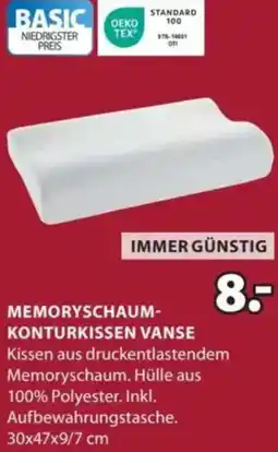 JYSK Memoryschaum- konturkissen vanse Angebot