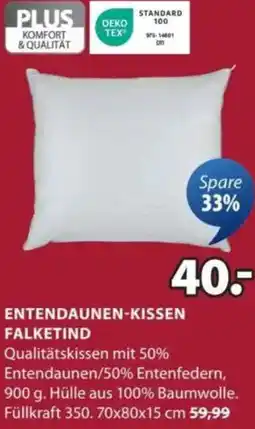 JYSK Entendaunen-kissen falketind Angebot