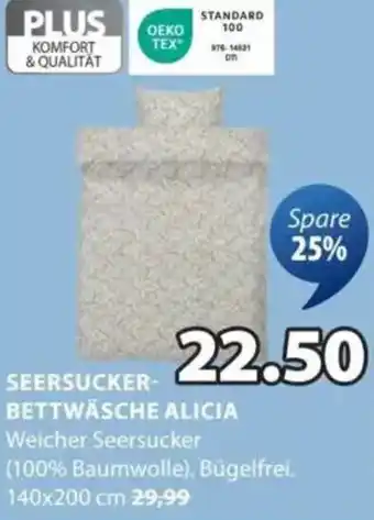 JYSK Seersucker- bettwäsche alicia Angebot