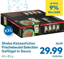 T&G Sheba Katzenfutter Frischebeutel Selection Geflügel in Sauce Angebot