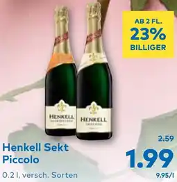 T&G Henkell Sekt Piccolo Angebot