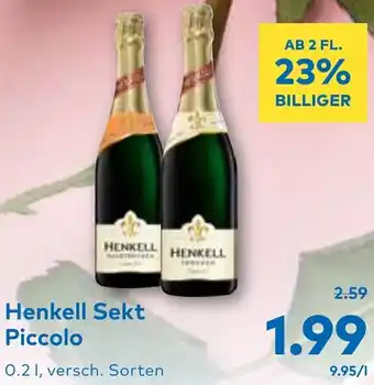 T&G Henkell Sekt Piccolo Angebot