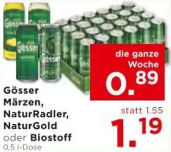 Unimarkt Gösser Märzen, NaturRadler, NaturGold oder Biostoff Angebot