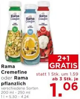 Unimarkt Rama Cremefine oder Rama pflanzlich Angebot