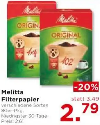 Unimarkt Melitta Filterpapier Angebot