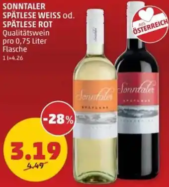 PENNY Sonntaler spätlese weiss od. spätlese rot Angebot