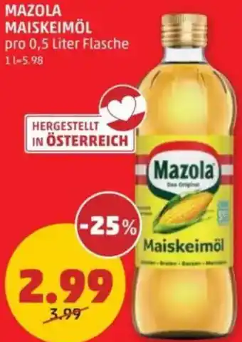 PENNY Mazola maiskeimöl Angebot