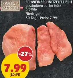 PENNY Schweinsschnitzelfleisch Angebot