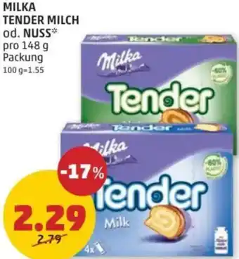 PENNY Milka tender milch od. nuss Angebot