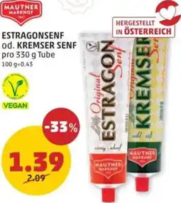 PENNY Estragonsenf od. kremser senf Angebot