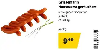 Eurogast Grissemann Grissemann Hauswurst geräuchert Angebot