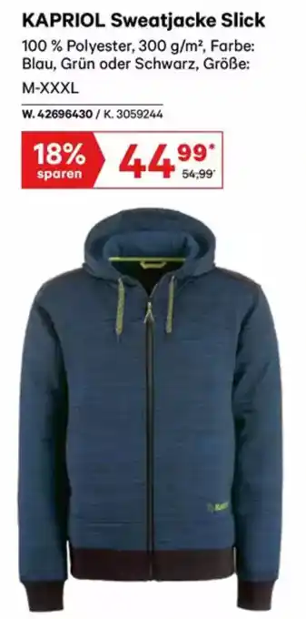 Lagerhaus Graz Land KAPRIOL Sweatjacke Slick Angebot