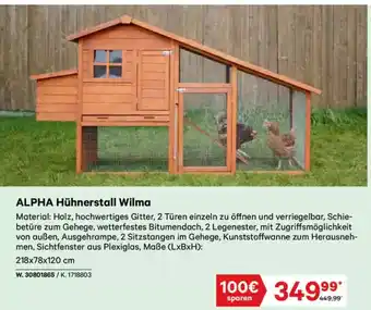 Lagerhaus Graz Land Alpha hühnerstall wilma Angebot