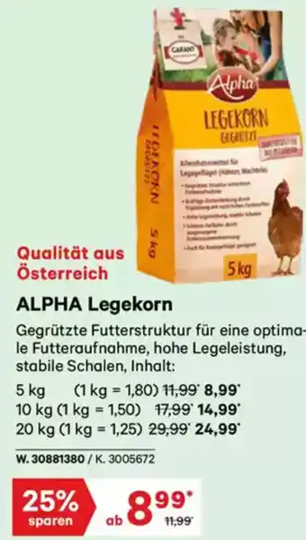 Lagerhaus Graz Land Alpha legekorn Angebot