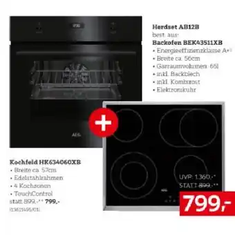 XXXLutz Herdset AB12B, Backofen BEK43511XB + Kochfeld HK634060XB 1361149501 XXXLutz Angebot