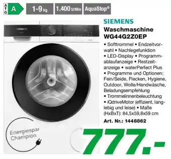 EP Waschmaschine WG44G2ZOEP Angebot