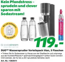 EP DUO Wassersprudler Vorteilspack titan, 3 Flaschen Angebot