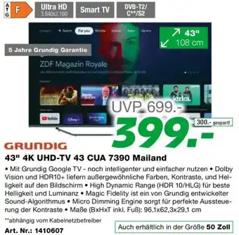 EP 43" 4K UHD-TV 43 CUA 7390 Mailand Angebot