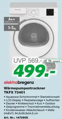 EP Wärmepumpentrockner TKFX 73401 Angebot