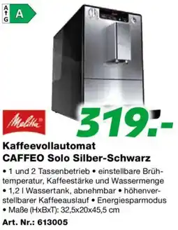 EP Kaffeevollautomat CAFFEO Solo Silber-Schwarz Angebot