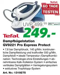 EP Dampfbügelstation GV9221 Pro Express Protect Angebot