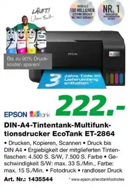 EP DIN-A4-Tintentank-Multifunk- tionsdrucker EcoTank ET-2864 Angebot