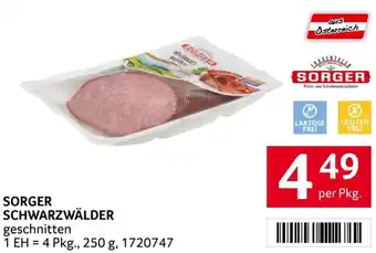 Transgourmet Sorger schwarzwälder geschnitten Angebot