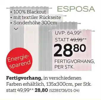 XXXLutz Fertigvorhang Angebot