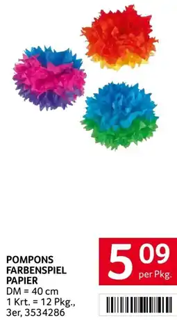 Transgourmet Pompons farbenspiel papier Angebot