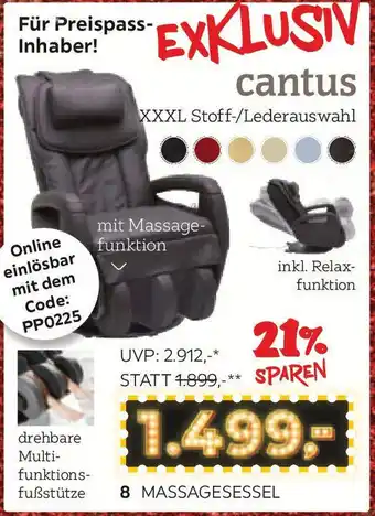 XXXLutz massagesessel Angebot