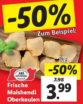 Lidl Frische Maishendl Oberkeulen Angebot