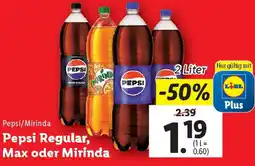 Lidl Pepsi Regular, Max oder Mirinda Angebot