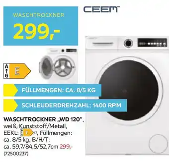 Möbelix Waschtrockner Ceem Wd 120 Angebot