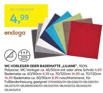 Möbelix Wc-vorleger oder badematte „liliane" Angebot