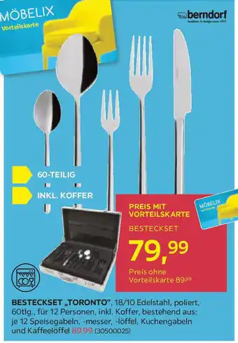 Möbelix Besteckset „toronto“, Angebot