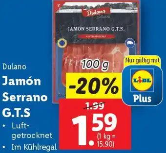 Lidl Jamón Serrano G.T.S Angebot