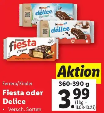 Lidl Fiesta oder Delice Angebot