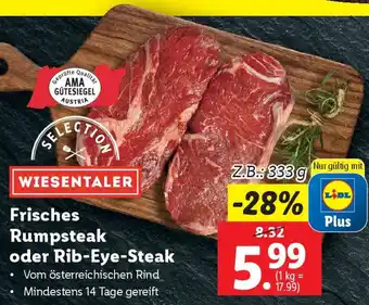 Lidl Frisches Rumpsteak oder Rib-Eye-Steak Angebot