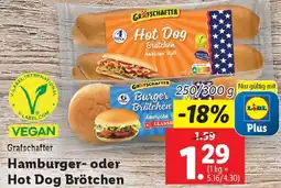 Lidl Hamburger- oder Hot Dog Brötchen Angebot