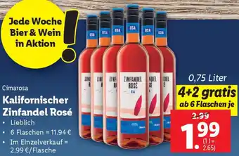 Lidl Kalifornischer Zinfandel Rosé Angebot