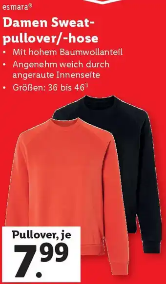 Lidl Damen Sweat- pullover/-hose Angebot