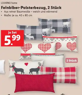 Lidl Feinbiber-Polsterbezug, 2 Stück Angebot