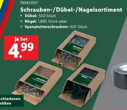 Lidl Schrauben-/Dübel-/Nagelsortiment Angebot