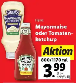 Lidl Mayonnaise oder Tomaten- ketchup Angebot