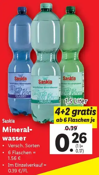 Lidl Mineral- wasser Angebot